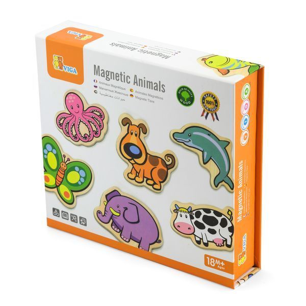 Набір магнітів Viga Toys Звірята 20 шт. (58923) 58923 фото