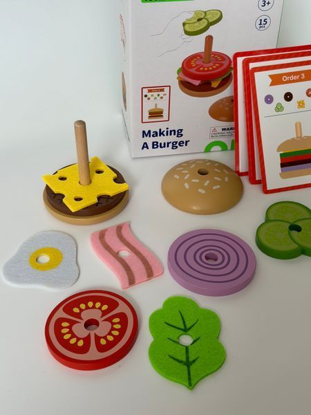 Розвиваюча гра з картками "Створи свій бургер"Tooky Toy TH844 фото