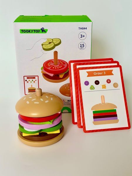 Розвиваюча гра з картками "Створи свій бургер"Tooky Toy TH844 фото