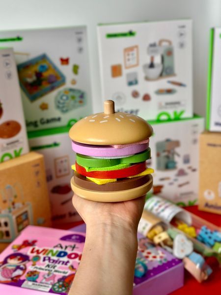 Розвиваюча гра з картками "Створи свій бургер"Tooky Toy TH844 фото