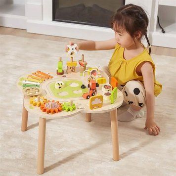 Дерев'яний розвивальний столик Viga Toys Ферма (44657) 44657 фото