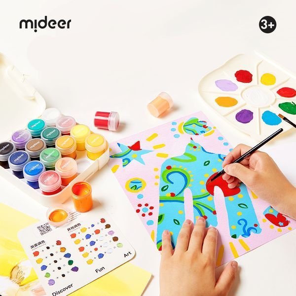 Набір гуашевих фарб з відерцем Mideer MD2284 фото