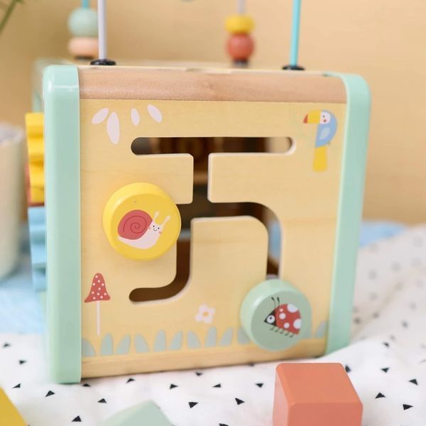 Дерев'яна іграшка Бізікуб 5 в 1 Tooky Toy  081 фото