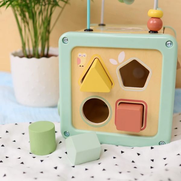 Дерев'яна іграшка Бізікуб 5 в 1 Tooky Toy  081 фото