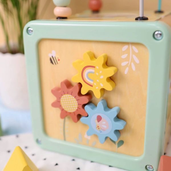 Дерев'яна іграшка Бізікуб 5 в 1 Tooky Toy  081 фото