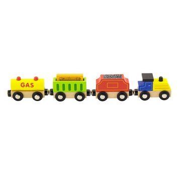 Набір для залізниці Viga Toys Вантажний поїзд із пальним (50820) 50820 фото