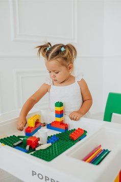 Дитячий багатофункціональний столик POPPET "Колор Грін 5 в 1" та стілець PP-002G фото