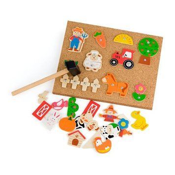 Набір для творчості Viga Toys Дерев'яна аплікація Ферма (51606) 51606 фото