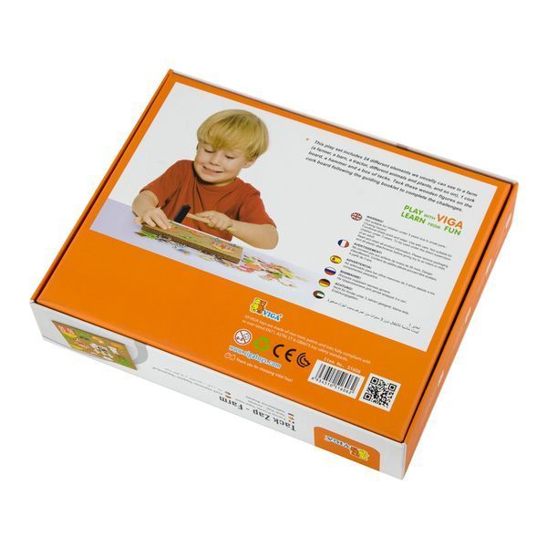 Набір для творчості Viga Toys Дерев'яна аплікація Ферма (51606) 51606 фото