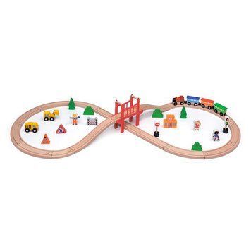 Іграшкова залізниця Viga Toys дерев'яна 39 ел. (50266) 50266 фото