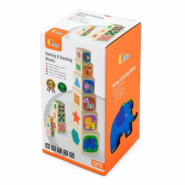 Дерев'яні кубики Viga Toys Башта з цифрами (50392) 50392 фото